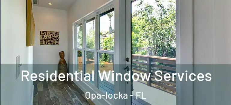 Residential Window Services Opa-locka - FL