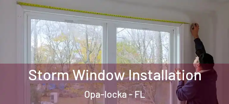 Storm Window Installation Opa-locka - FL