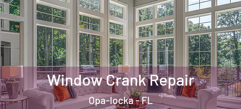 Window Crank Repair Opa-locka - FL
