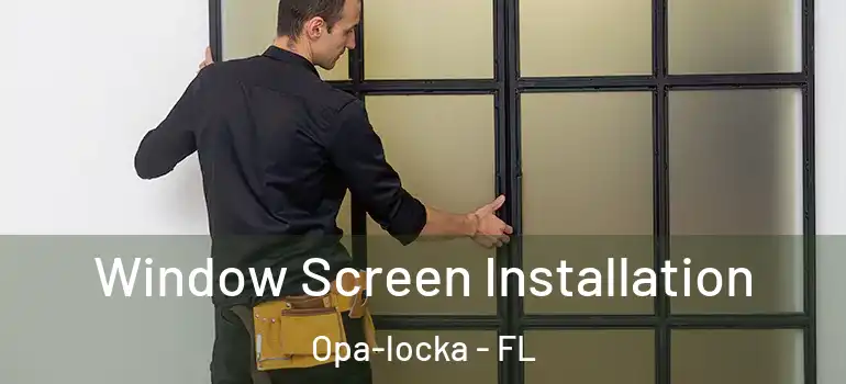 Window Screen Installation Opa-locka - FL